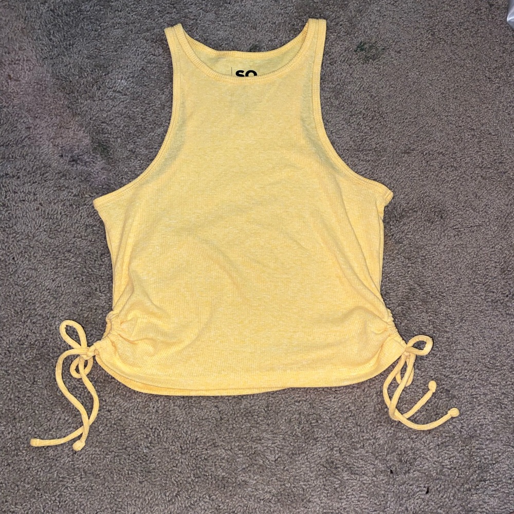 NWOT Light Yellow Cropped Tank Top